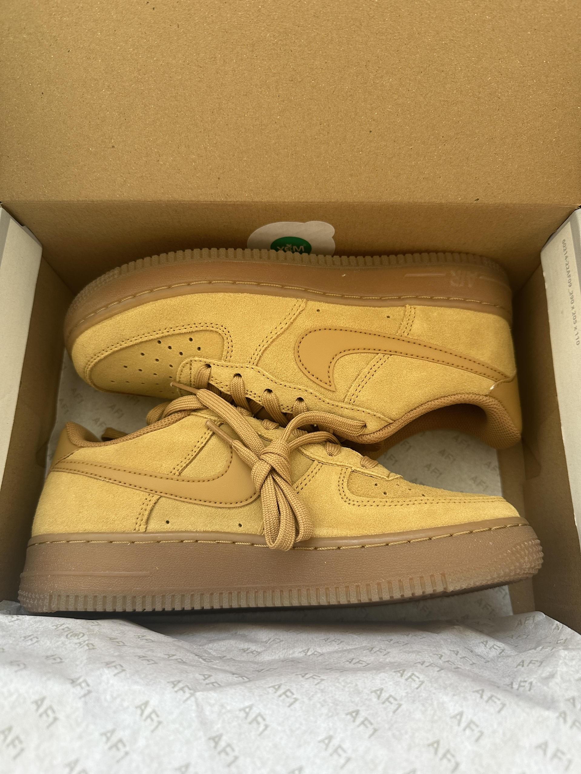 Nike Air Force 1 皮革 Low“Wheat” 舒适百搭 防滑耐磨 低帮 棕
